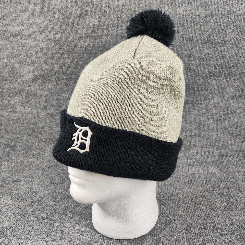 Detroit Tigers Hat Cap Knit Beanie Mens One Size Gray MLB Baseball Fan Favorite